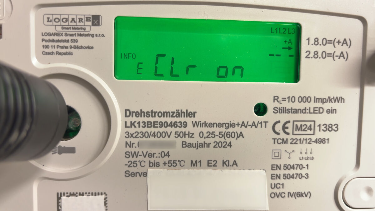 Digitaler Stromzähler Zwischenzähler zurücksetzen