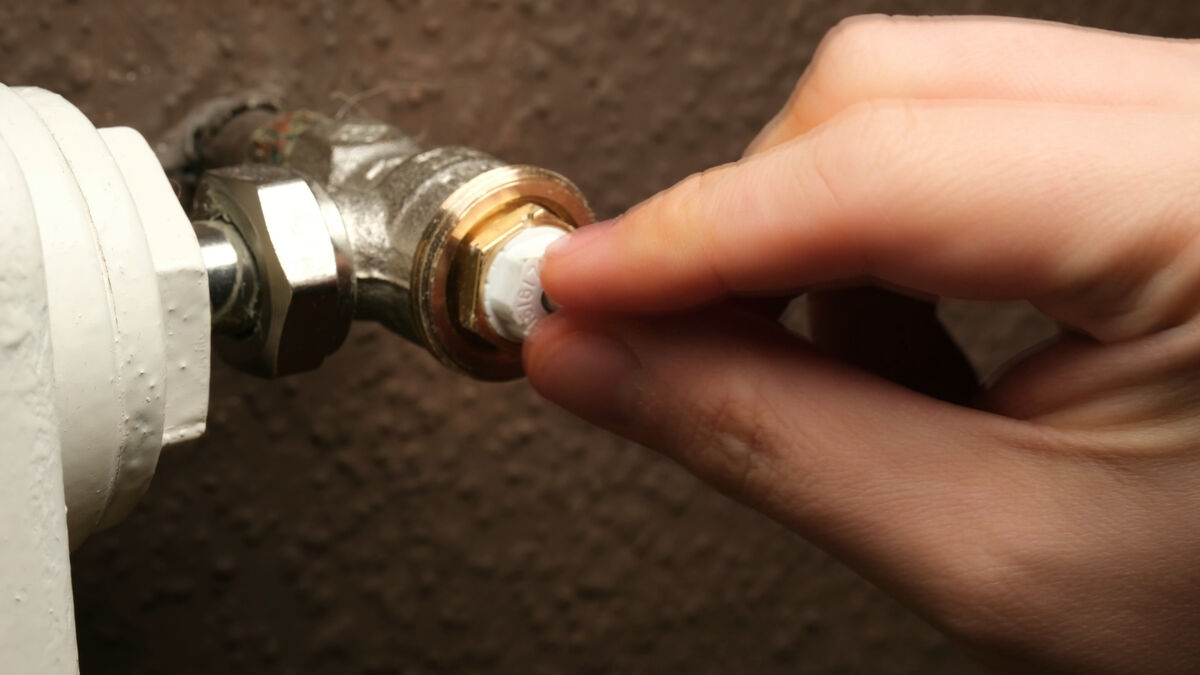 altes Heizungsthermostat demontiert und Ventilstift fetten