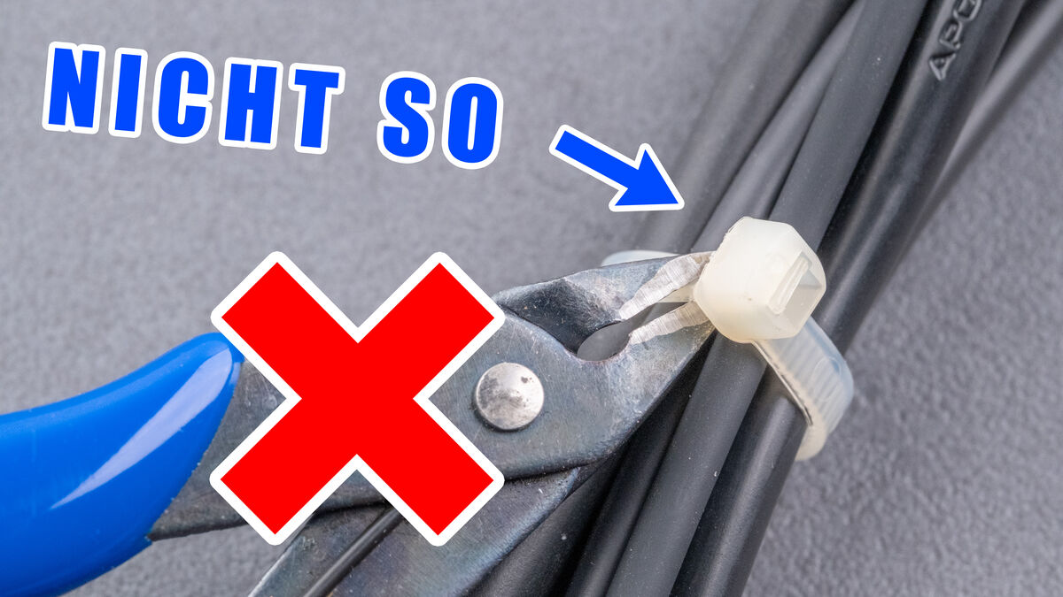 Kabelbinder öffnen und wiederverwenden