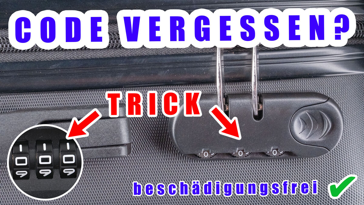 Koffer Zahlenschloss vergessen – Code knacken