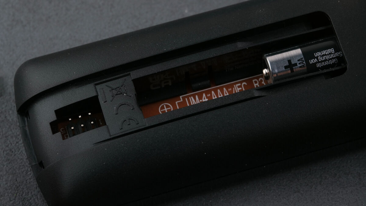 Batteriefach der One for All Universalfernbedienung Batteriefach der One for All Universalfernbedienung