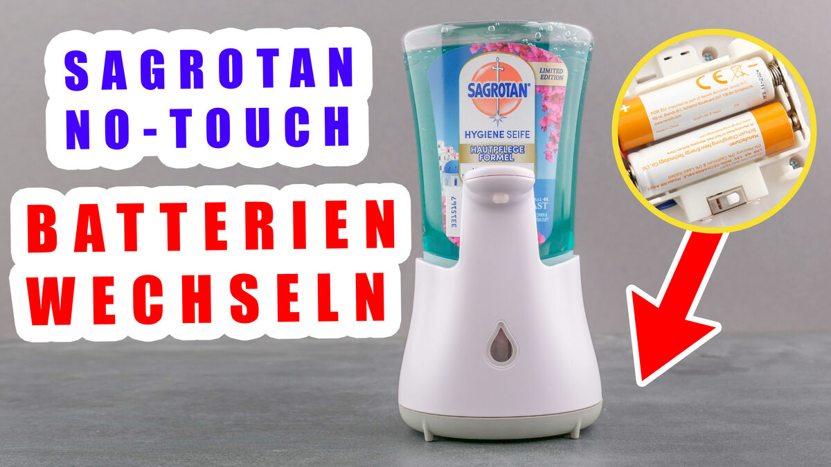 Sagrotan No Touch Batterien wechseln