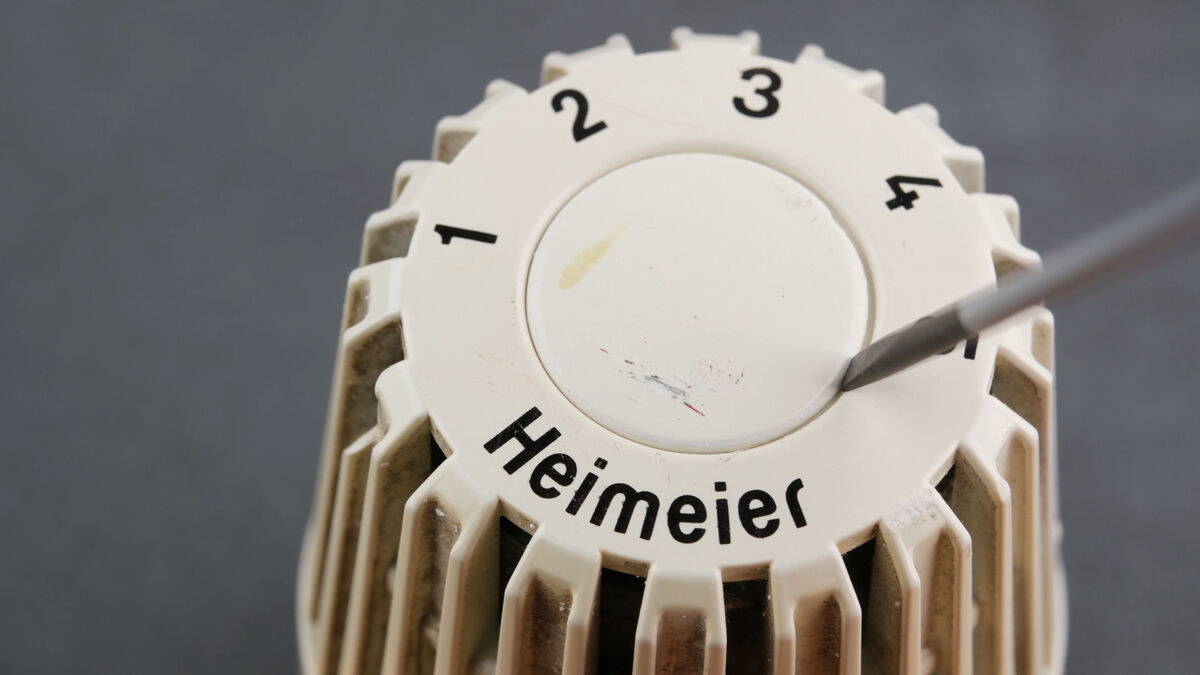 Blende von altem Thermostat abnehmen Blende von altem Thermostat abnehmen