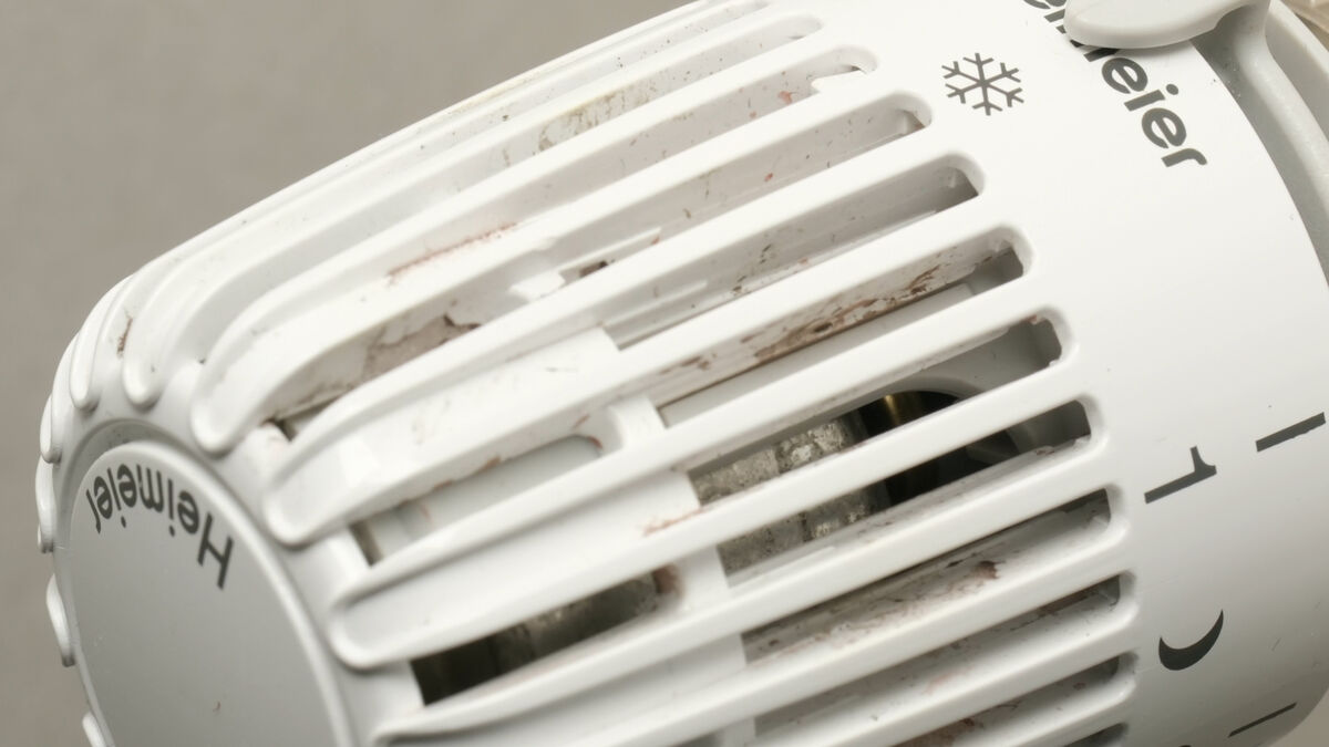 Heimeier-Thermostatkopf dreckig Heimeier-Thermostatkopf dreckig