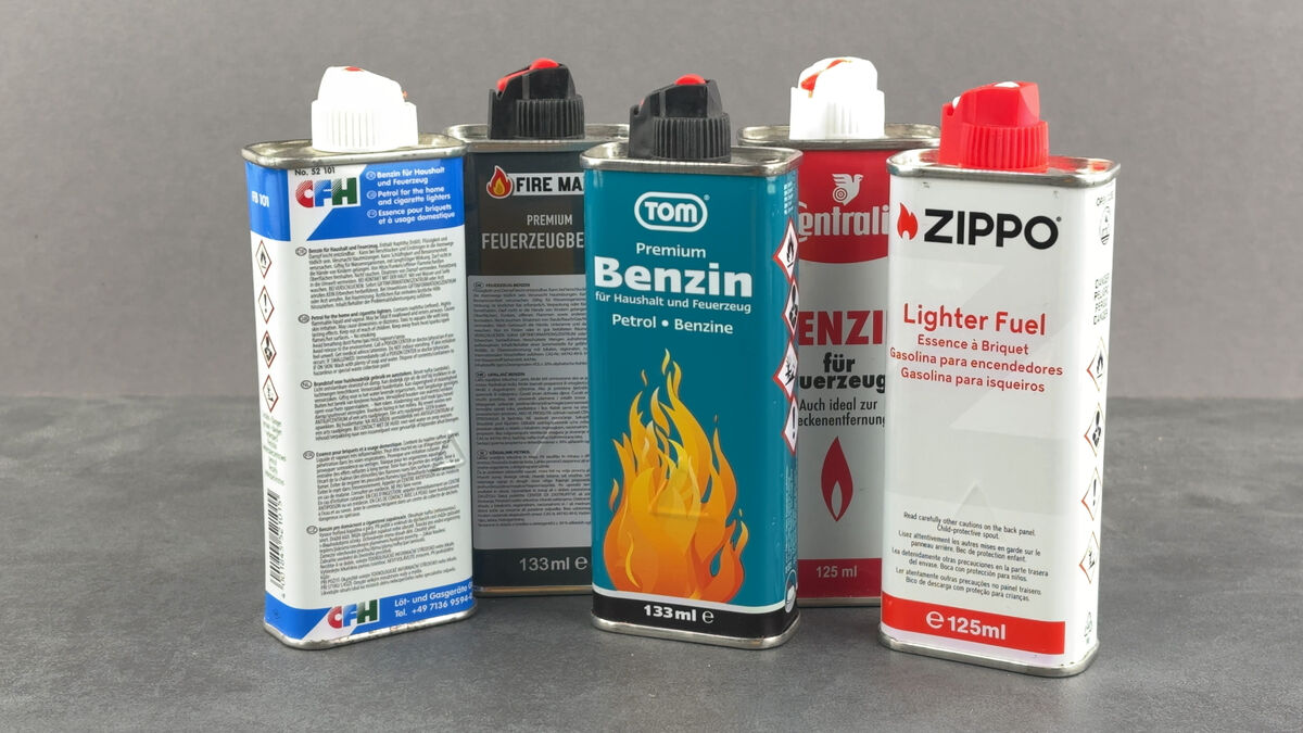 Feuerzeugbenzin – u.a. von Müller, Rossmann und dm Drogerie