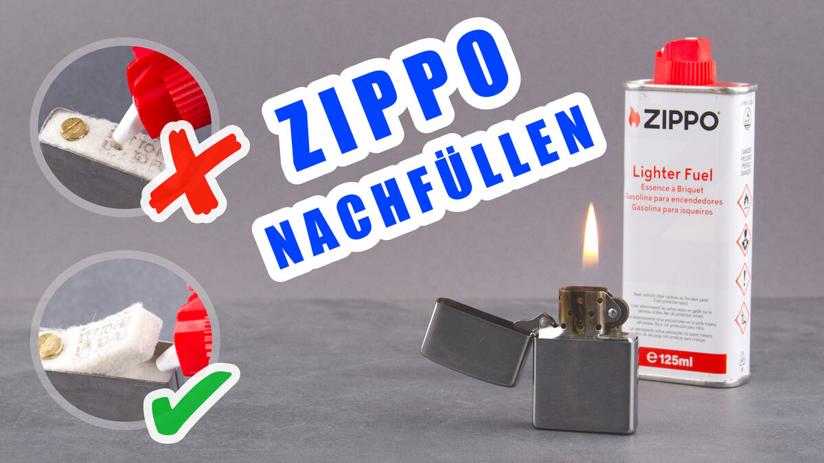 Zippo auffüllen – Benzinfeuerzeug nachfüllen